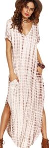 Boho women's maxi tye dyed dress